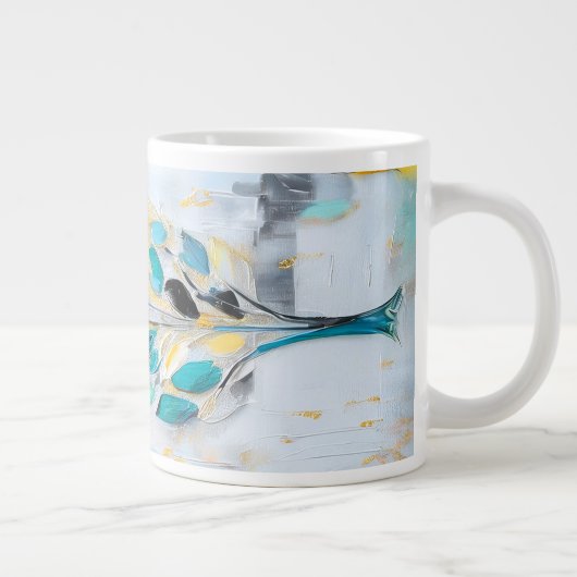 DigAI Sea Foam Bloom Jumbo Mug Grote Koffiekop (Rechts)