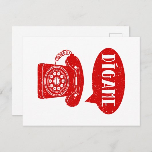 Digame Spaans telefoongesprek Briefkaart (Voorkant / Achterkant)