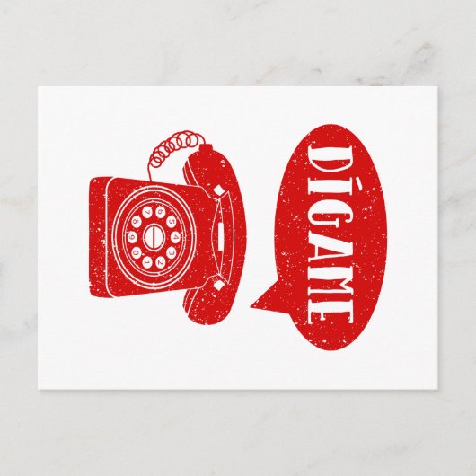 Digame Spaans telefoongesprek Briefkaart (Voorkant)