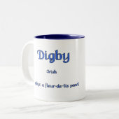 Digby Family Shield-Mok Tweekleurige Koffiemok (Voorkant links)