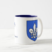 Digby Family Shield-Mok Tweekleurige Koffiemok (Voorkant rechts)