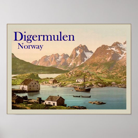 Digermulen ~ Norway ~ Vintage Travel Poster (Voorkant)