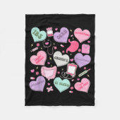Digestive Divas Gastroenterology Nurse Valentine E Fleece Deken (Voorkant)