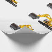 Digger afbeelding voor Glanzend-Wrapping-Papier Cadeaupapier (Hoek)