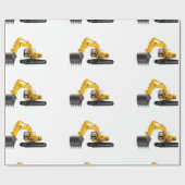 Digger afbeelding voor Glanzend-Wrapping-Papier Cadeaupapier (Vlak)