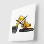 Digger afbeelding voor vierkant-muur-klok vierkante klok (Hoek)