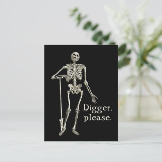 Digger, alsjeblieft briefkaart (Staand voorkant)