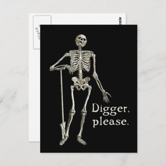 Digger, alsjeblieft briefkaart (Voorkant / Achterkant)