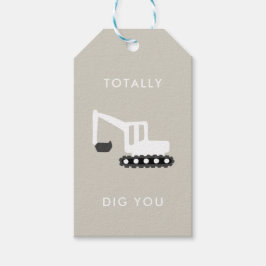 Digger Construction Birthday Party Favor Tags Cadeaulabel