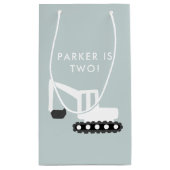 Digger Construction Birthday Party Gift Bag Klein Cadeauzakje (Achterkant)
