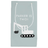 Digger Construction Birthday Party Gift Bag Klein Cadeauzakje (Voorkant)