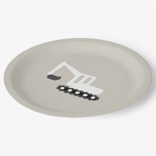 Digger Construction Birthday Party Minimal Bord (Gekanteld)