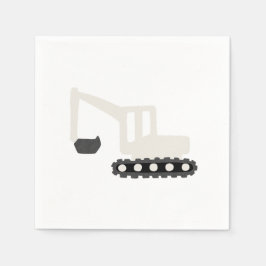 Digger Construction Birthday Party Minimal Napkin Servet