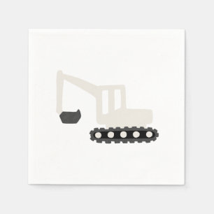 Digger Construction Birthday Party Minimal Napkin Servet