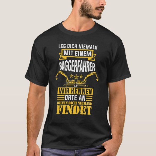 Digger Digger Driver Construction Worker T-shirt (Voorkant)