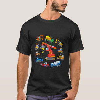Digger Dumpster Truck Dozer vorkheftruck graafmach T-shirt