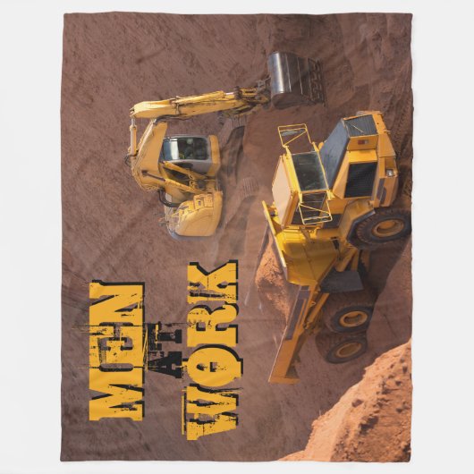 Digger en trekker fleece deken (Voorkant)