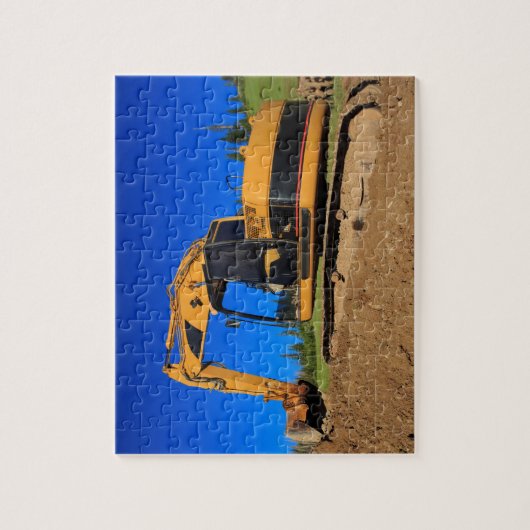 Digger Excavator Legpuzzel (Verticaal)