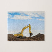 Digger graafmachine landschap legpuzzel (Horizontaal)