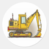 Digger Shovel Constructie Sticker (Voorkant)
