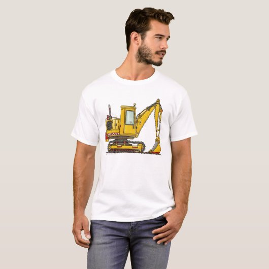 Digger Shovel Construction Apparel T-shirt (Voorkant volledig)