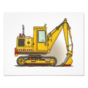Digger Shovel Foto Afdruk