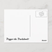 Digger the Dachshund Briefkaart (Achterkant)