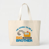 Digger Truck wordt een grote broer Grote Tote Bag (Voorkant)
