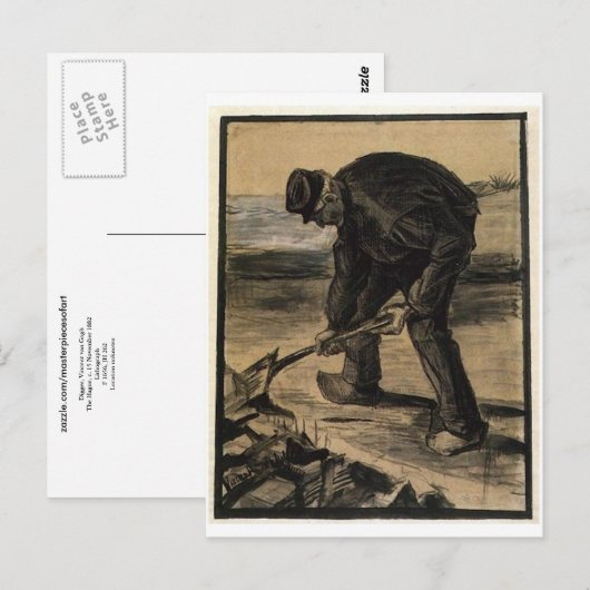 Digger, Vincent van Gogh Briefkaart (Voorkant / Achterkant)