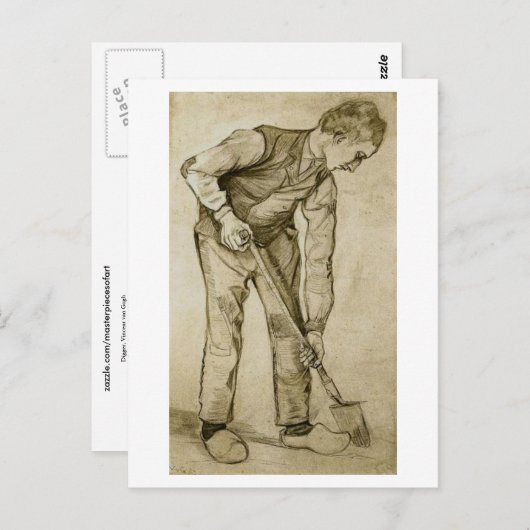 Digger, Vincent van Gogh Briefkaart (Voorkant / Achterkant)