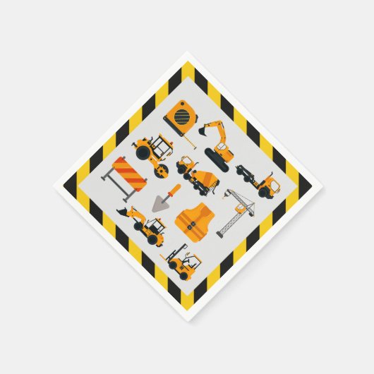 Diggers Bouwfeest Papier Servetten (Hoek)