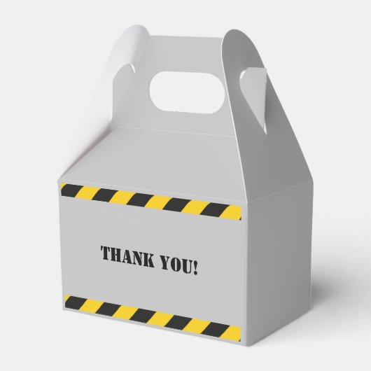 Diggers Constructie Gepersonaliseerde Party Favor Bedankdoosjes (Achterkant)