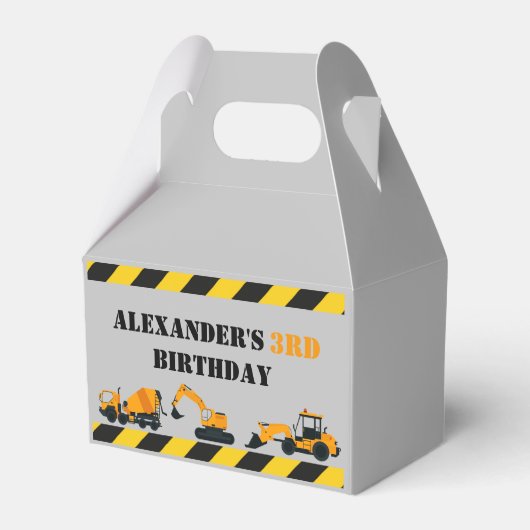 Diggers Constructie Gepersonaliseerde Party Favor  Bedankdoosjes (Voorkant Zijde)