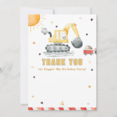 Diggin’ It Digger Birthday Thank You Card (Voorkant)
