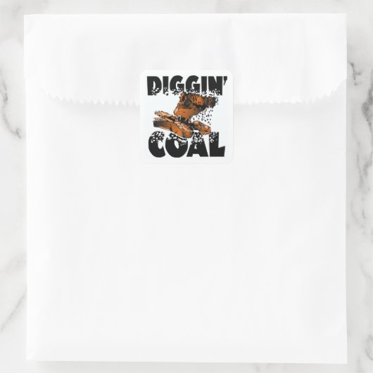 DIGGIN-KOOL VIERKANTE STICKER (Tas)