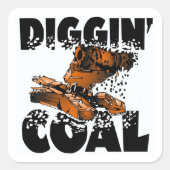 DIGGIN-KOOL VIERKANTE STICKER (Voorkant)