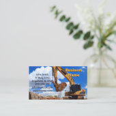 Digging Excavator Visitekaartje (Staand voorkant)