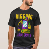 Digging Mardi Gras Cool Jester Excavator Construct T-shirt (Voorkant)