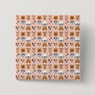 Diggity Do Dog Vierkante Button 5,1 Cm