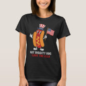Diggity Dog Ik hou van de USA Patriottische Hot-Do T-shirt (Voorkant)