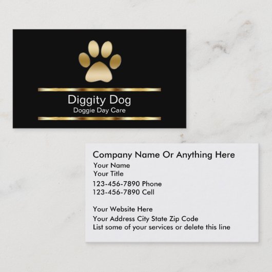 Diggity Dog Visitekaartjes (Voorkant / Achterkant)