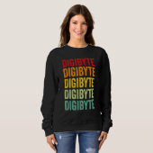 Digibyte Crypto Regenboog Tekst Ontwerp Trui (Voorkant volledig)