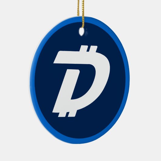 Digibyte (DGB) cryptocurrency blockchain Keramisch Ornament (Rechts)