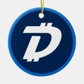 Digibyte (DGB) cryptocurrency blockchain Keramisch Ornament (Voorkant)
