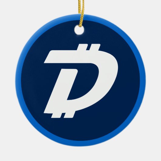Digibyte (DGB) cryptocurrency blockchain Keramisch Ornament (Voorkant)