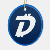 Digibyte (DGB) cryptocurrency blockchain Keramisch Ornament (Links)
