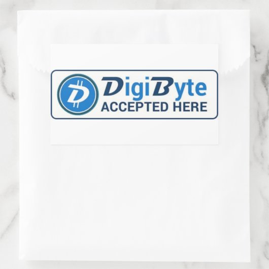 Digibytestickers Rechthoekige Sticker (Tas)