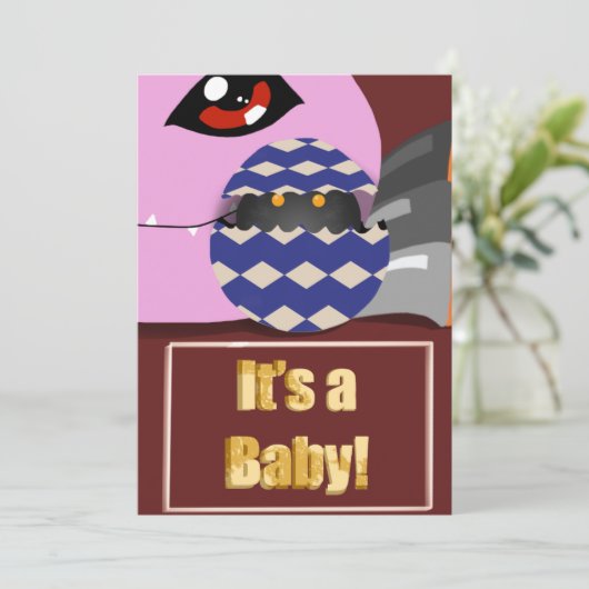 Digimon Baby shower Kaart (Staand voorkant)