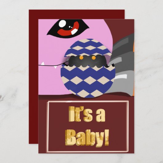 Digimon Baby shower Kaart (Voorkant / Achterkant)