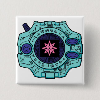 Digimon Digivice of Light Vierkante Button 5,1 Cm